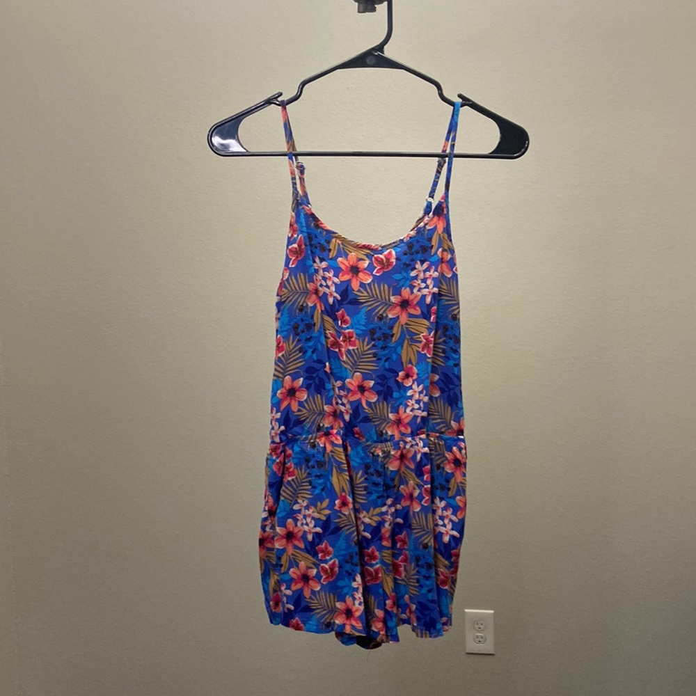 Fifty Street Floral Romper With Pockets